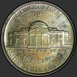реверс 5¢ (никель) 1942 "USA - 5 Cents / 1942 - {"_":"P"}"