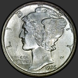 аверс 10¢ (dime) 1926 "USA - Dime / 1926 - D"