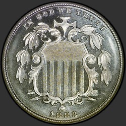 аверс 5¢ (nickel) 1883 "USA - 5 centů / 1883 - SHIELD PF"