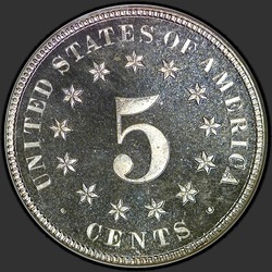 реверс 5¢ (nickel) 1883 "USA - 5 centů / 1883 - SHIELD PF"