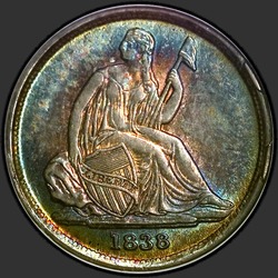 аверс 10¢ (dime) 1838 "USA - Dime / 1838 - O MS"
