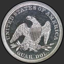 реверс 25¢ (quarter) 1855 "USA - Quarter / 1855 - ARROWS PF"
