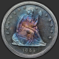 аверс 25¢ (quarter) 1859 "USA - Quarter / 1859 - Proof"