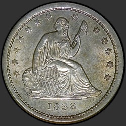 аверс 25¢ (quarter) 1838 "USA - Quarter / 1838 - Seated Liberty Quarter 1838"