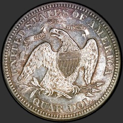 реверс 25¢ (quarter) 1871 "USA - Quarter / 1871 - P"
