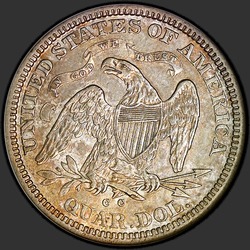 реверс 25¢ (quarter) 1871 "USA - Quarter / 1871 - CC MS"