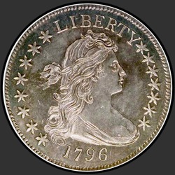аверс 50¢ (half) 1796 "USA - 50 Cents (Half Dollar) / 1796 - Early Halve 1796"