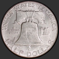 реверс 50¢ (half) 1953 "EUA - 50 Cents (meio dólar) / 1953 - P"