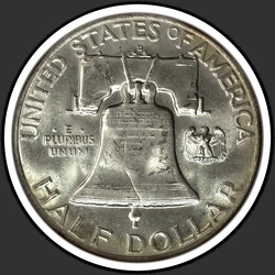 реверс 50¢ (half) 1959 "الولايات المتحدة الأمريكية - 50 سنتا (نصف الدولار) / 1959 - D"