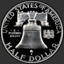 реверс 50¢ (half) 1960 "EUA - 50 Cents (meio dólar) / 1960 - Prova"
