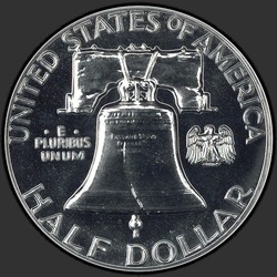 реверс 50¢ (half) 1958 "EUA - 50 Cents (meio dólar) / 1958 - Prova"