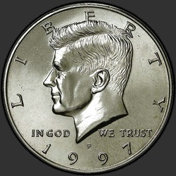 аверс 50¢ (half) 1997 "EUA - 50 Cents (meio dólar) / 1997 - P"
