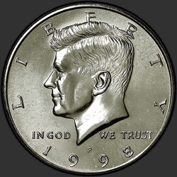 аверс 50¢ (half) 1998 "संयुक्त राज्य अमरीका - 50 सेंट (आधा डॉलर) / 1998 - पी"