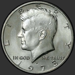 аверс 50¢ (half) 1973 "EUA - 50 Cents (meio dólar) / 1973 - D"