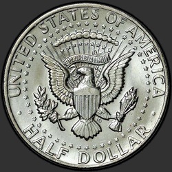 реверс 50¢ (half) 1974 "EUA - 50 Cents (meio dólar) / 1974 - P"