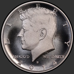 аверс 50¢ (half) 2014 "USA - 50 centů (půldolar) / 2014 - { "_": "S Silver Relief"}"