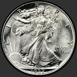 аверс 50¢ (half) 1937 "Walking Liberty Half Dollar 1937"