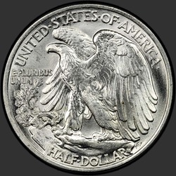реверс 50¢ (half) 1937 "Walking Liberty Half Dollar 1937"