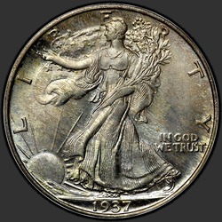 аверс 50¢ (half) 1937 "USA - 50 Cents (Half Dollar) / 1937 - S"