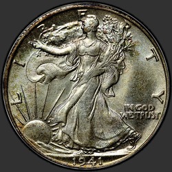 аверс 50¢ (half) 1941 "USA - 50 senttiä (Half dollari) / 1941 - S"