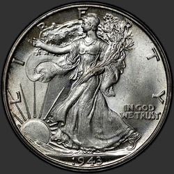 аверс 50¢ (half) 1943 "Walking Liberty Half Dollar 1943"