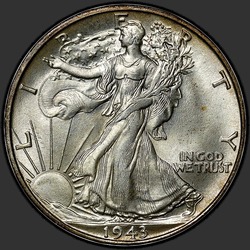 аверс 50¢ (half) 1943 "USA - 50 Cents (Half Dollar) / 1943 - S"