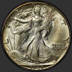 аверс 50¢ (half) 1946 "USA - 50 Cents (Half Dollar) / 1946 - D"