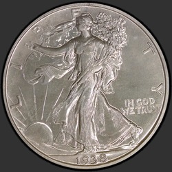 аверс 50¢ (half) 1938 "USA - 50 Cents (Half Dollar) / 1938 - Proof"