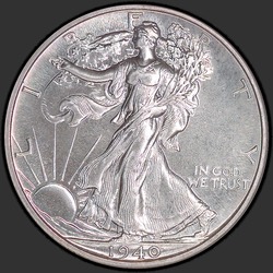 аверс 50¢ (half) 1940 "USA - 50 Cents (Half Dollar) / 1940 - Proof"