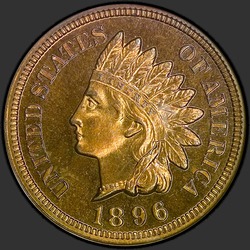 аверс 1¢ (penny) 1896 "USA - 1 Cent / 1896 - Proof"