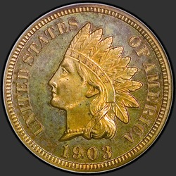аверс 1¢ (penny) 1903 "USA - 1 Cent / 1903 - Proof"