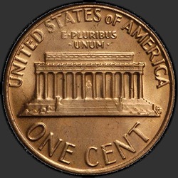 реверс 1¢ (penny) 1981 "USA  -  1セント/ 1981  -  P"