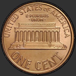 реверс 1¢ (penny) 1990 "USA  -  1セント/ 1990  -  P"