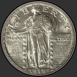 аверс 25¢ (quarter) 1918 "USA - Quarter / 1918 - 7 S MS"