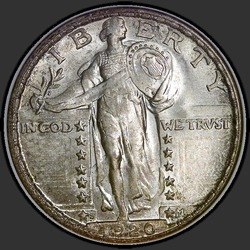 аверс 25¢ (quarter) 1920 "USA - Quarter / 1920 - S"