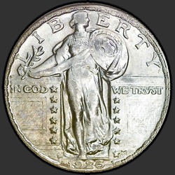аверс 25¢ (квотер) 1926 "USA - Quarter / 1926 - D"