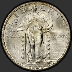 аверс 25¢ (quarter) 1929 "USA - Quarter / 1929 - S"