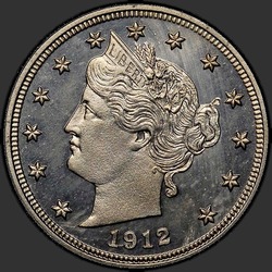 аверс 5¢ (nickel) 1912 "USA - 5 Cents / 1912 - Proof"