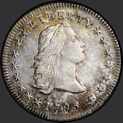 аверс 1$ (buck) 1795 "USA - 1 Dollar / 1795 - FLOWING HAIR MS"