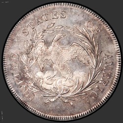 реверс 1$ (бак) 1795 "США - 1 доллар / 1795 - ДРАПИРОВАННЫХ БЮСТ MS"
