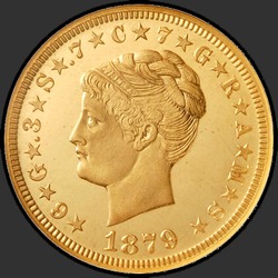 аверс 4 dolarjev 1879 "USA - 4 Dollars / 1879 - COILED HAIR PF"