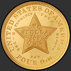 реверс 4 dolarjev 1879 "USA - 4 Dollars / 1879 - COILED HAIR PF"