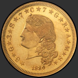аверс 4 dolarjev 1880 "USA - 4 Dollars / 1880 - Four Dollar Stella 1880"