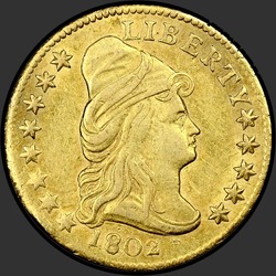 аверс 2.5 달러 1802 "USA - 2.5 Dollars / 1802 - Early $2.50 1802"