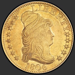 аверс 5 dólares (EUA) 1806 "EUA - 5 Dólares / 1806 - Apontado 6"