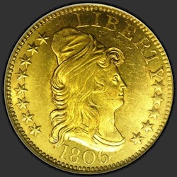 аверс 5 dólares (EUA) 1806 "USA - 5 Dollars / 1806 - Draped Bust $5 1806"