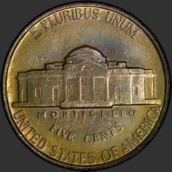 реверс 5¢ (никель) 1946 "USA - 5 Cents / 1946 - P"