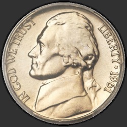 аверс 5¢ (nickel) 1961 "États-Unis - 5 Cents / 1961 - D"