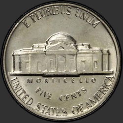 реверс 5¢ (никель) 1970 "США - 5 Cents / 1970 - S"