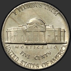 реверс 5¢ (никель) 1974 "США - 5 Cents / 1974 - P"